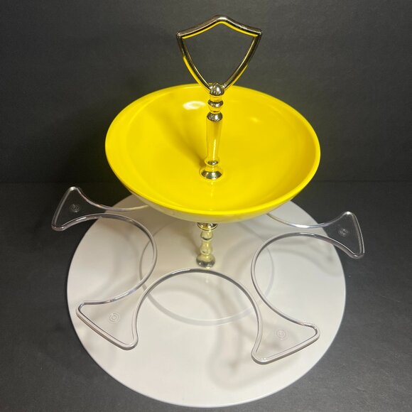 VTG RARE Boonton 2 Tier Tid-Bit Carousel Drink Caddy w/ 6 Colorful Melamine Mugs - Picture 5 of 9